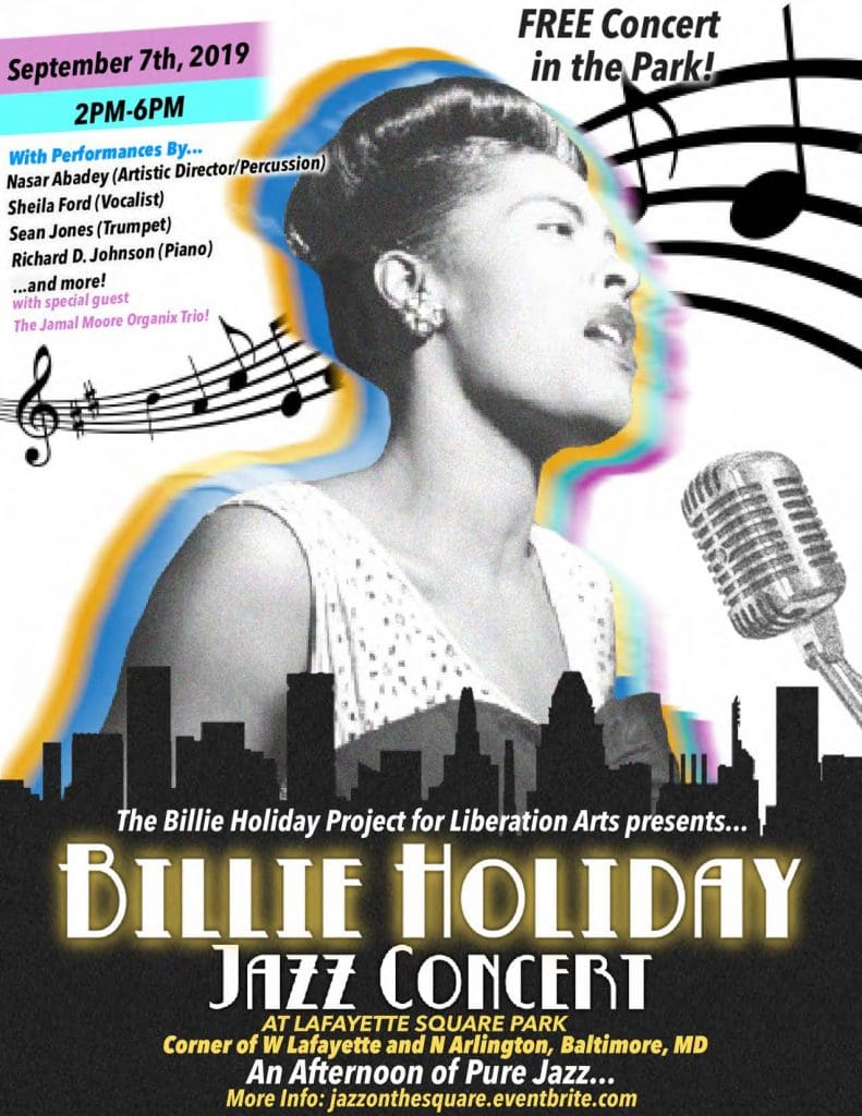 Billie Holiday flyer from 2019
