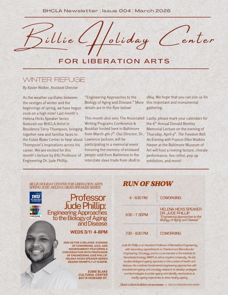 Page 1 of the March 2026 BHCLA Newsletter.