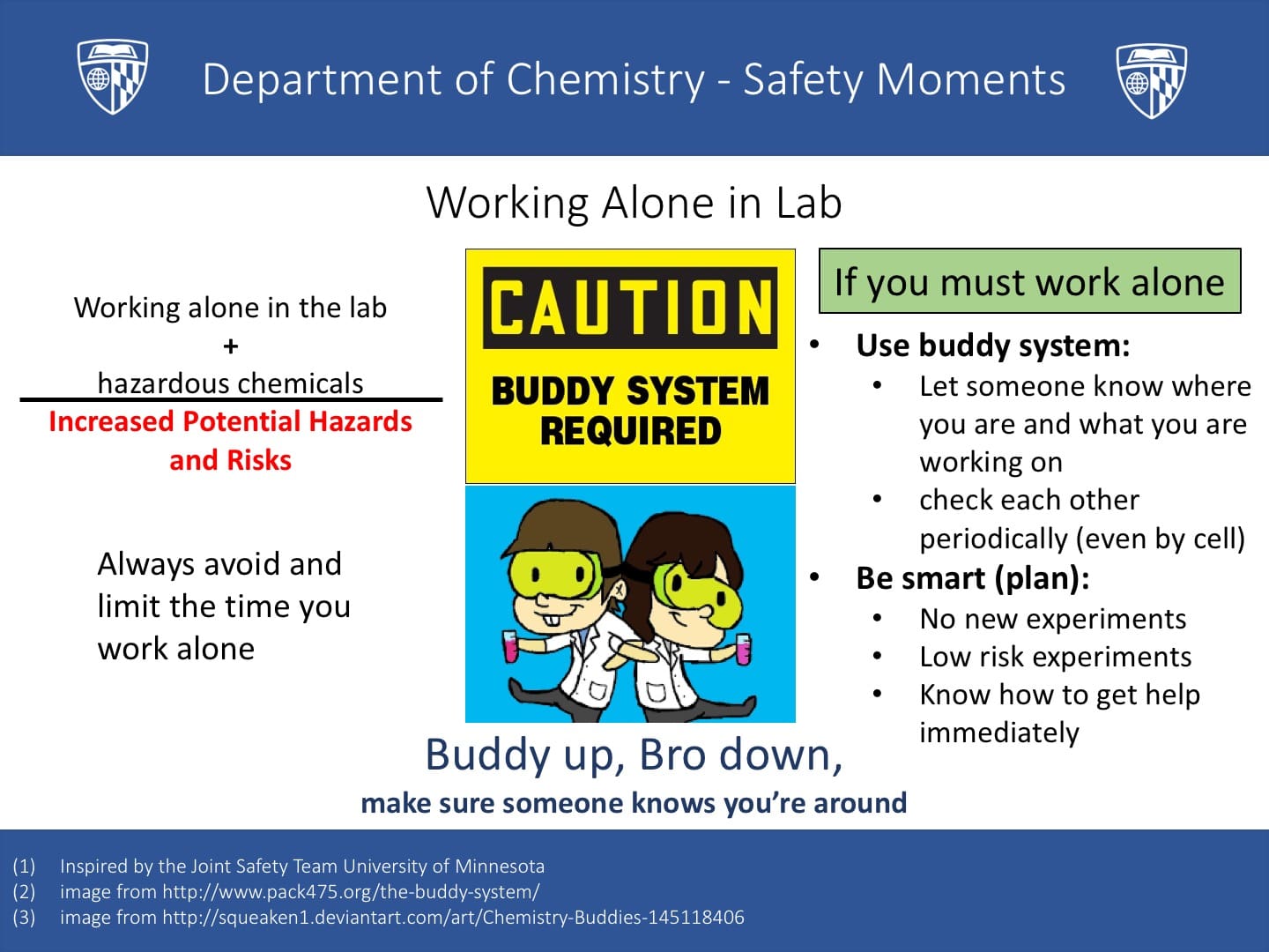 Safety Moments Chemistry Student Safety Committee Johns Hopkins