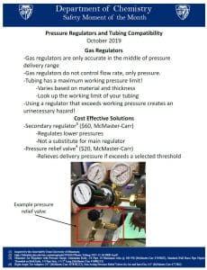Safety Moment - Pressure regulators and tubing compatibility