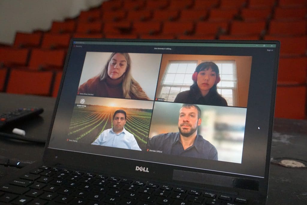 DLDS virtual panelists shown on laptop