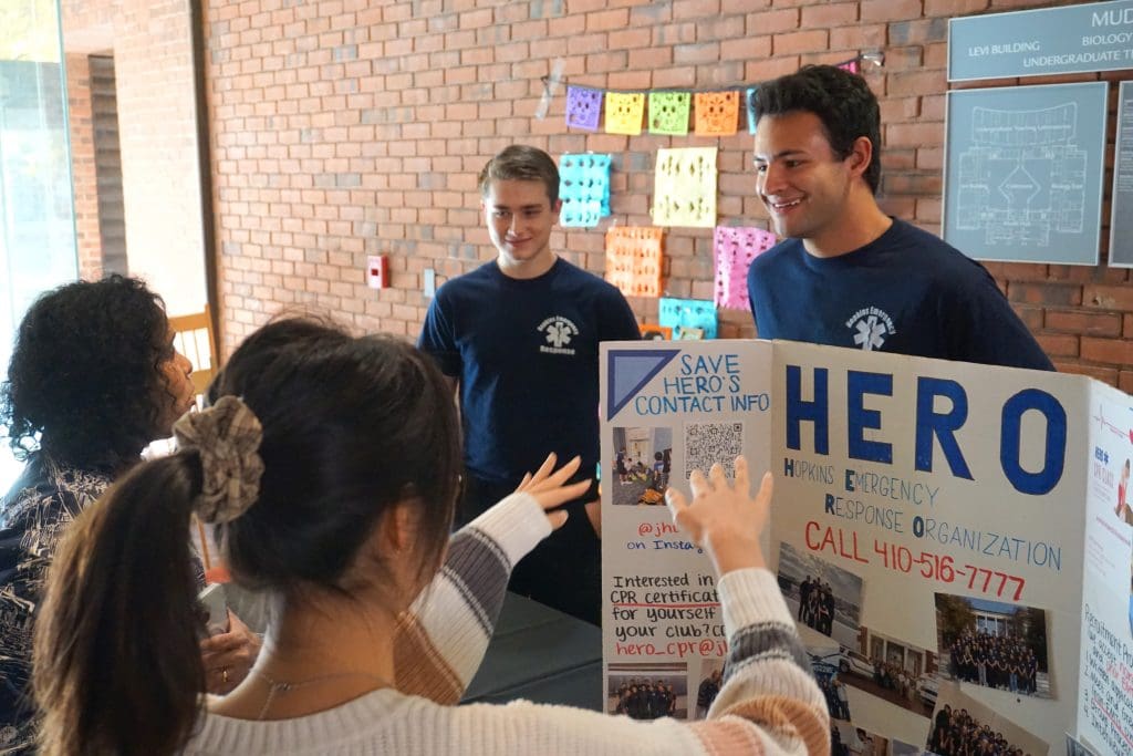 HERO tabling with poster