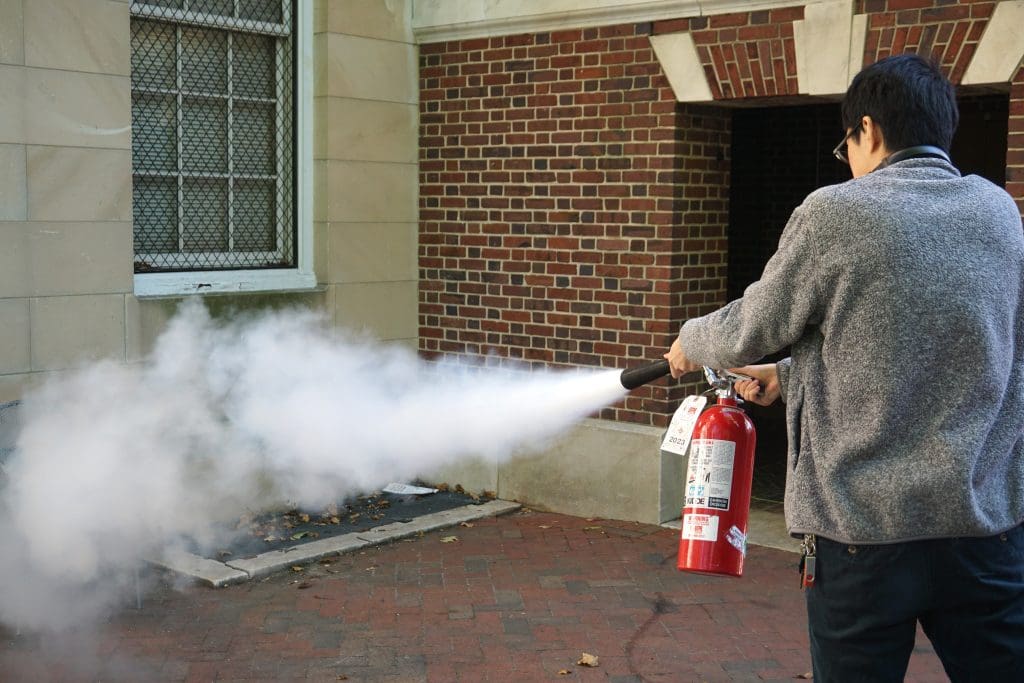 Fire extinguisher practice