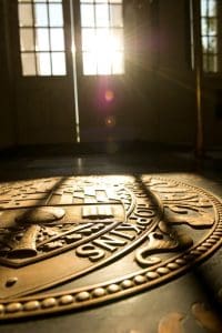 JHU symbol and sunlight