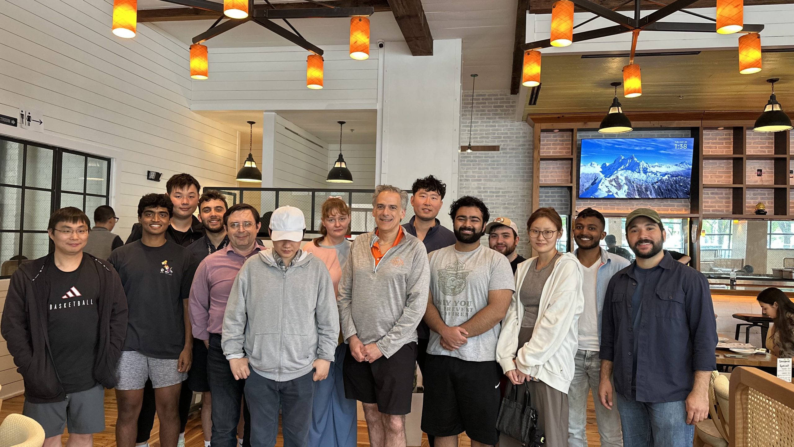  Group members after a lunch, celebrating Yinong's, Yinhan's, and Ewa's PhDs