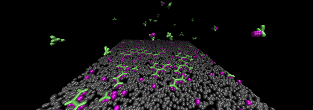 clathrin assembly black background