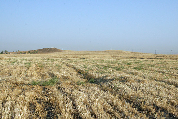 View of high mound from lower town south