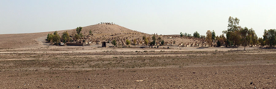View of high mound from lower town west