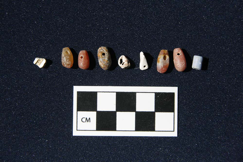 Beads from bracelet, child burial