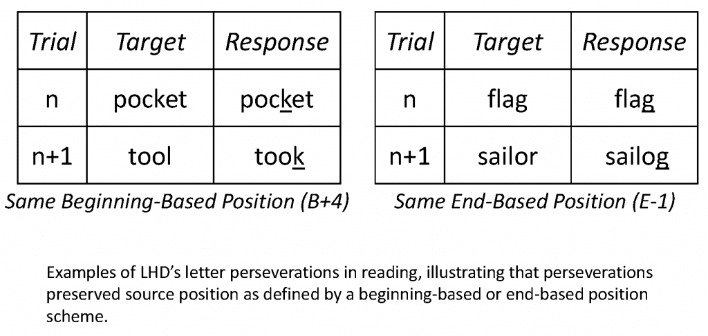 Representation Of Letter Position In Reading Spelling Cognitive Neuroscience Lab Johns Hopkins University