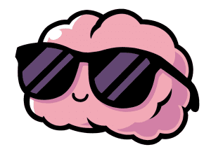 A brain wearing sunglasses.
