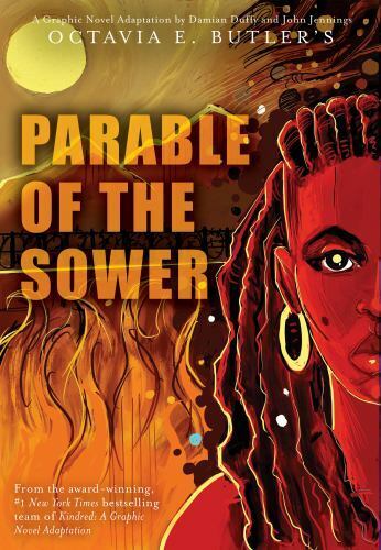 cover of graphic novel, parable of the sower
